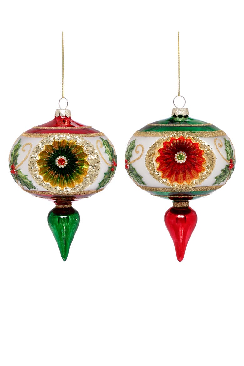 Holly Berry Finial Ornament, Set of 6, Main, color, Red