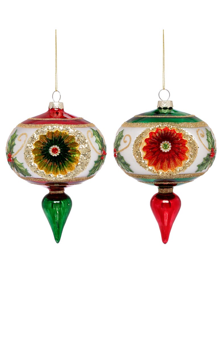 Mark Roberts Holly Berry Finial Ornament, Set of 6, Main, color, Red
