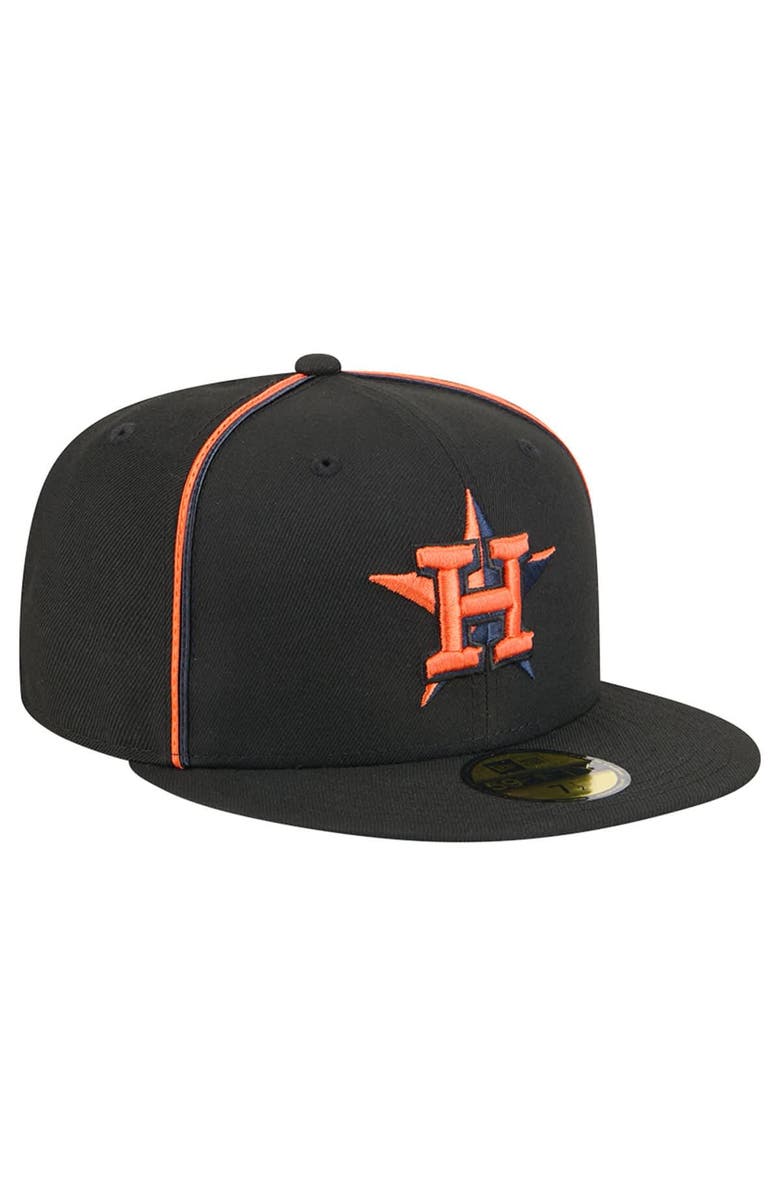 New Era Men's New Era Black Houston Astros Soutache 59FIFTY Fitted Hat, Alternate, color, Black