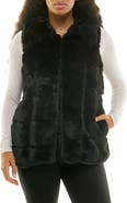 Nina Leonard Faux Fur Vest