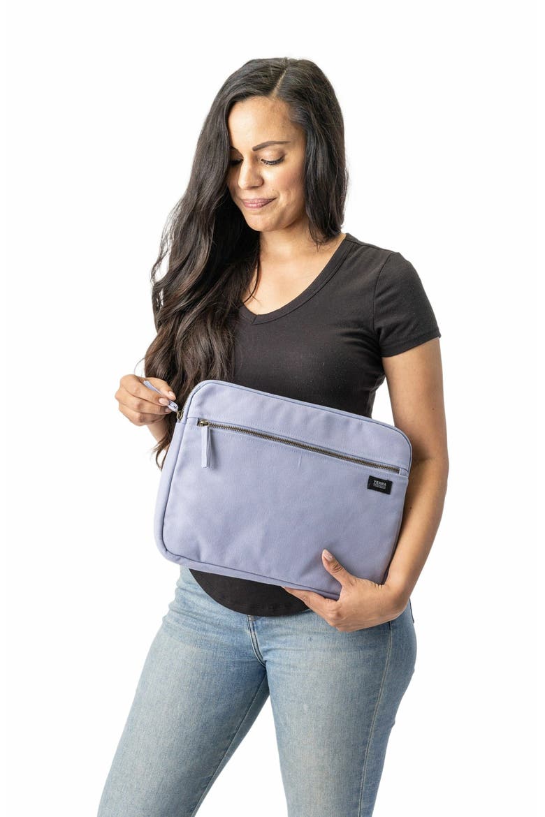13-Inch Organic Cotton Laptop Sleeve, Alternate, color, Lavender
