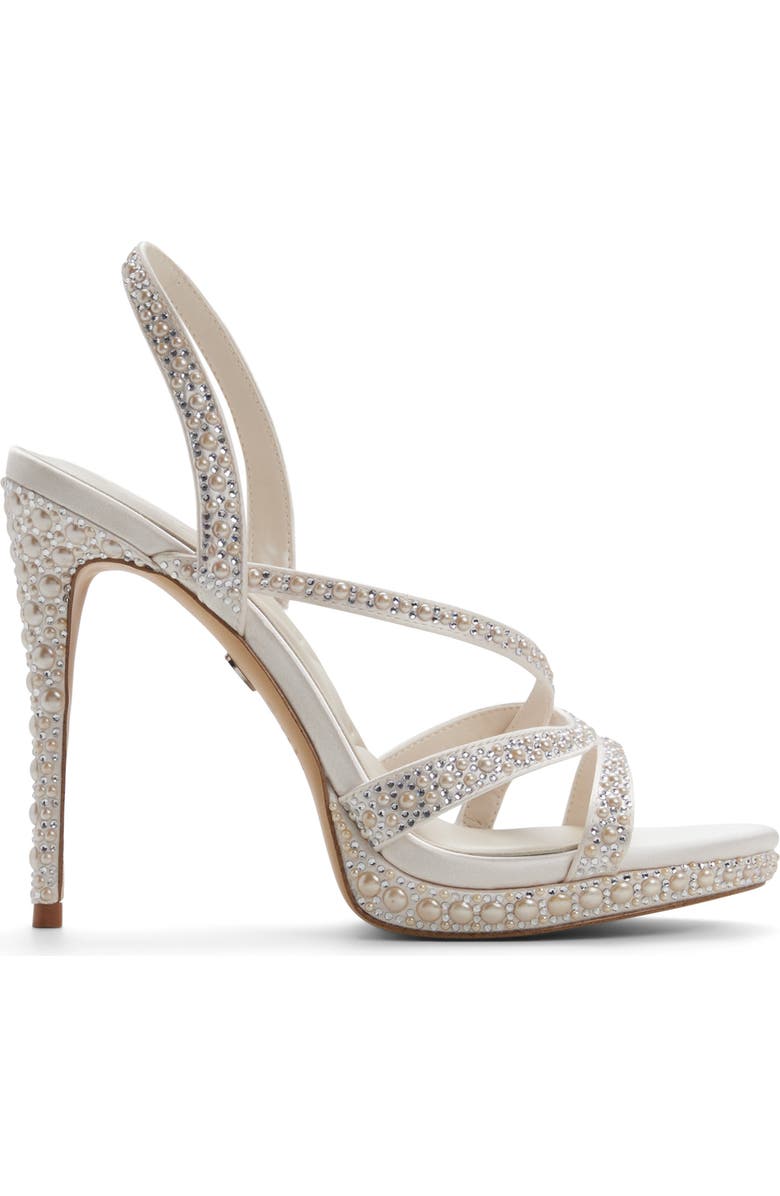 ALDO Brinnley Slingback Platform Sandal, Alternate, color, Other White