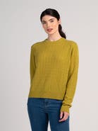 Kettlewell Cable Cashmere Blend Crew Neck Sweater