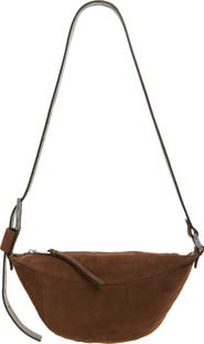 AllSaints Luna Suede Crossbody Bag