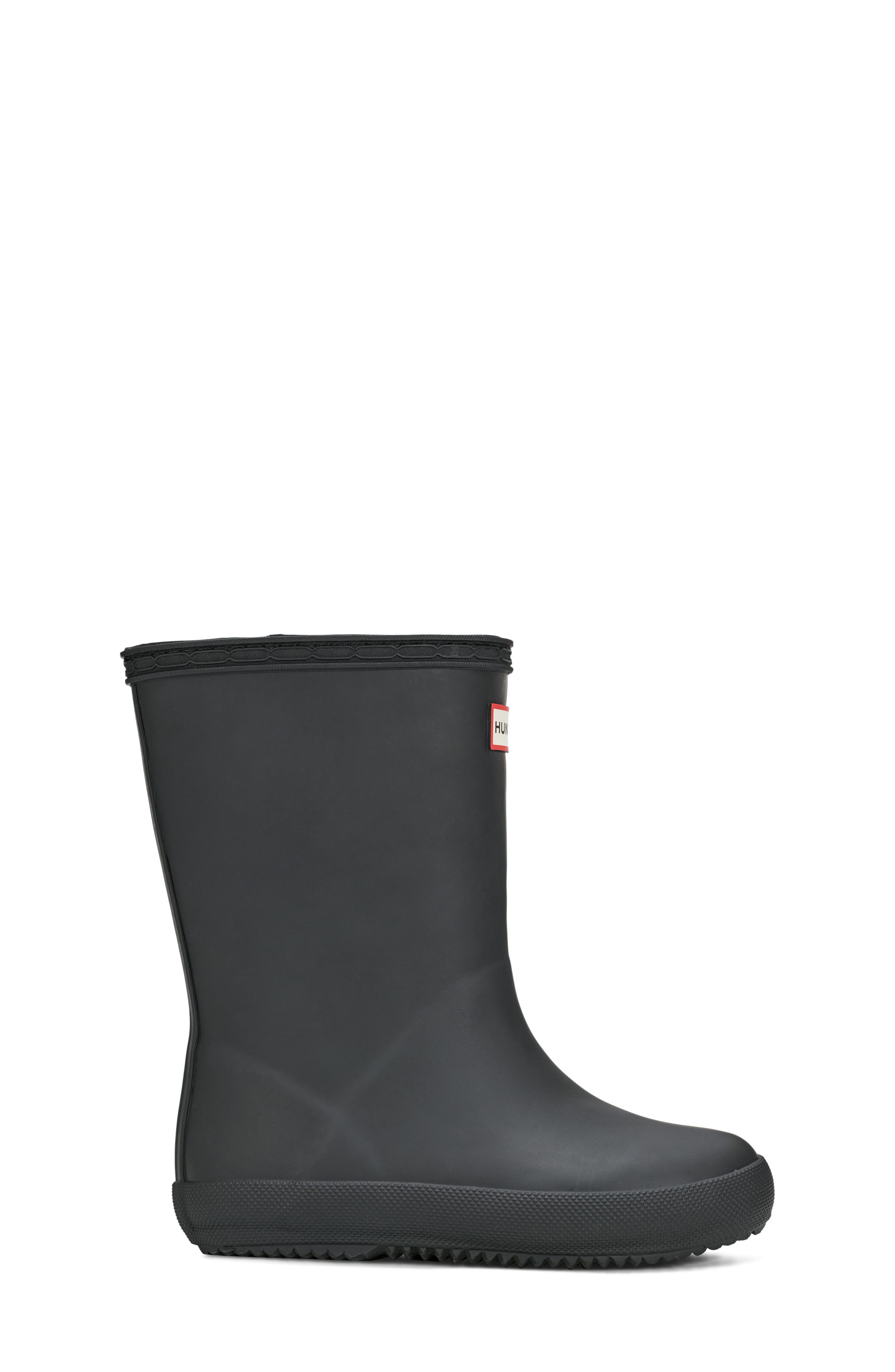 Hunter First Classic Insulated Waterproof Rain Boot, Alternate, color, Black