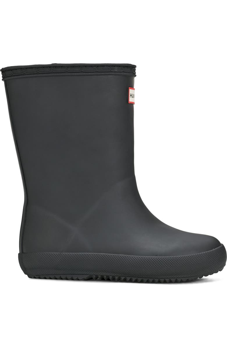 Hunter First Classic Insulated Waterproof Rain Boot, Alternate, color, Black