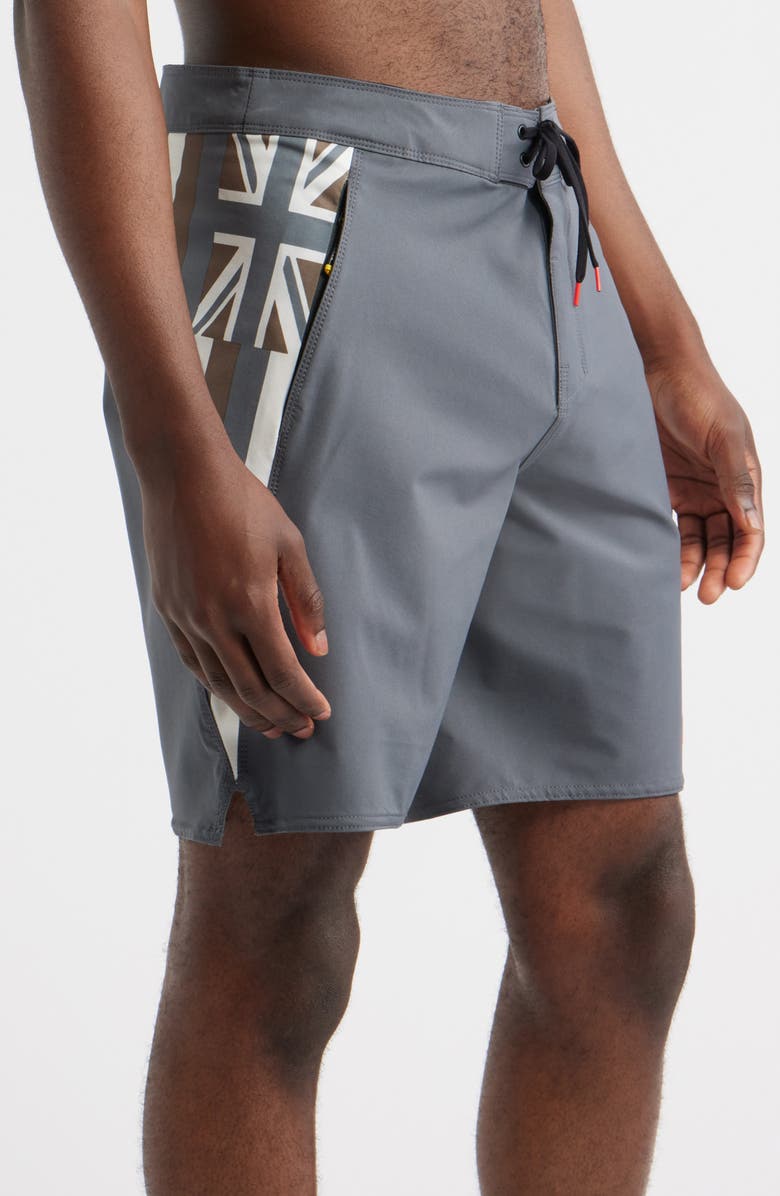 Florence Pro Hawaii Water Repellent Board Shorts, Alternate, color, Charcoal