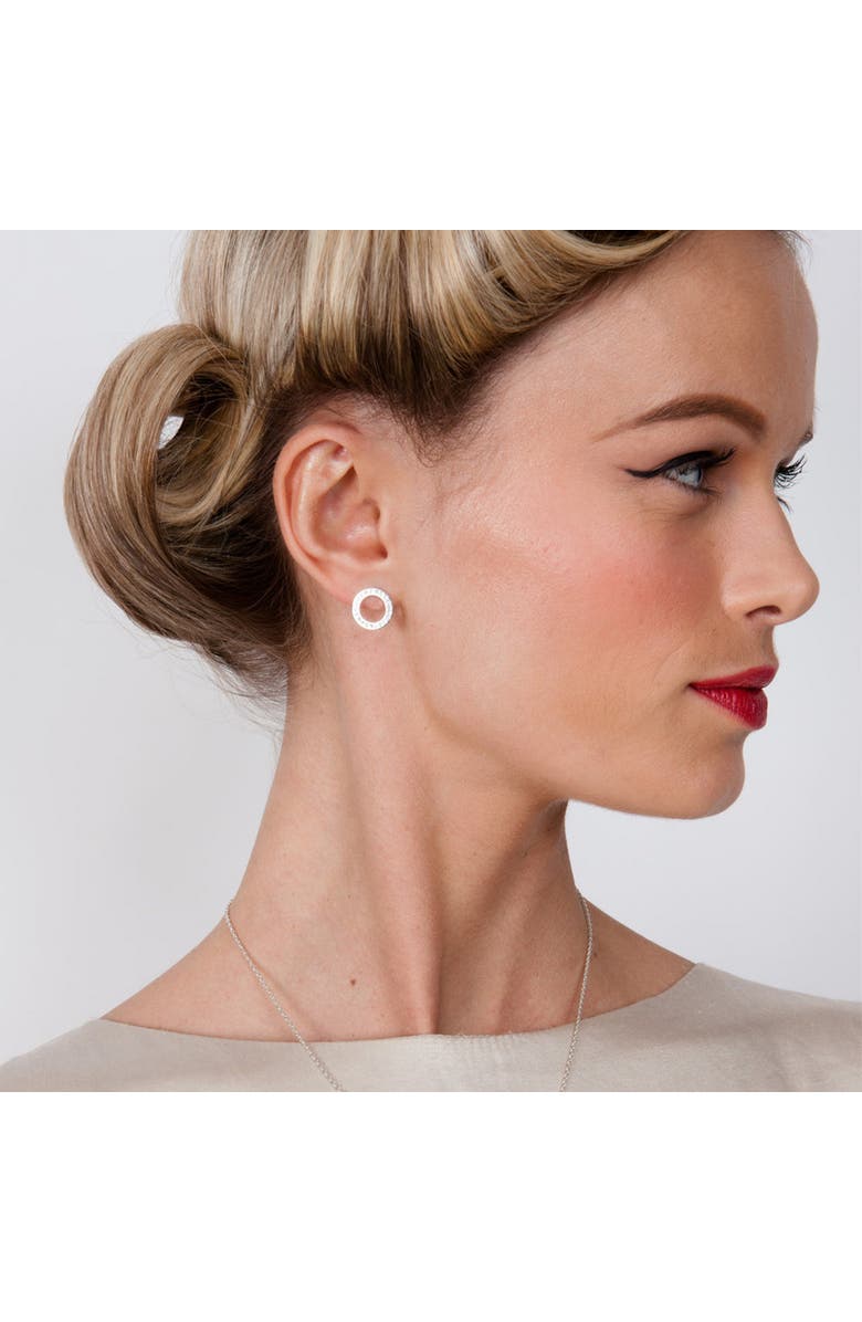 Lucy Quartermaine Art Deco Halo Studs, Alternate, color, Sterling Silver