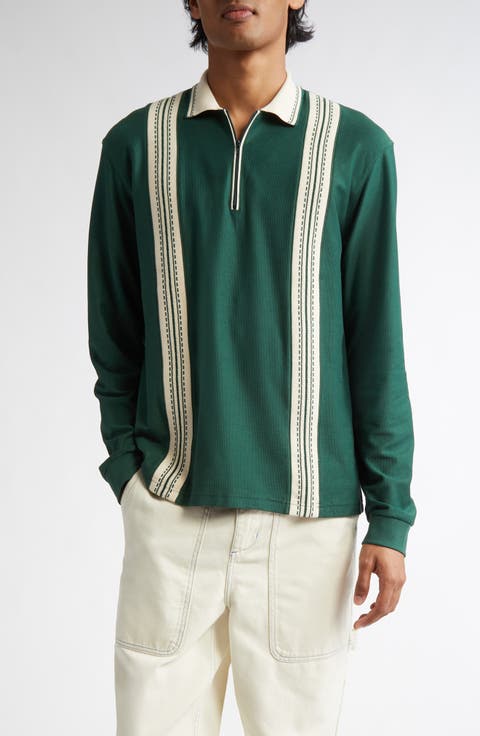 Green Designer Polo Shirts for Men: Short & Long Sleeves