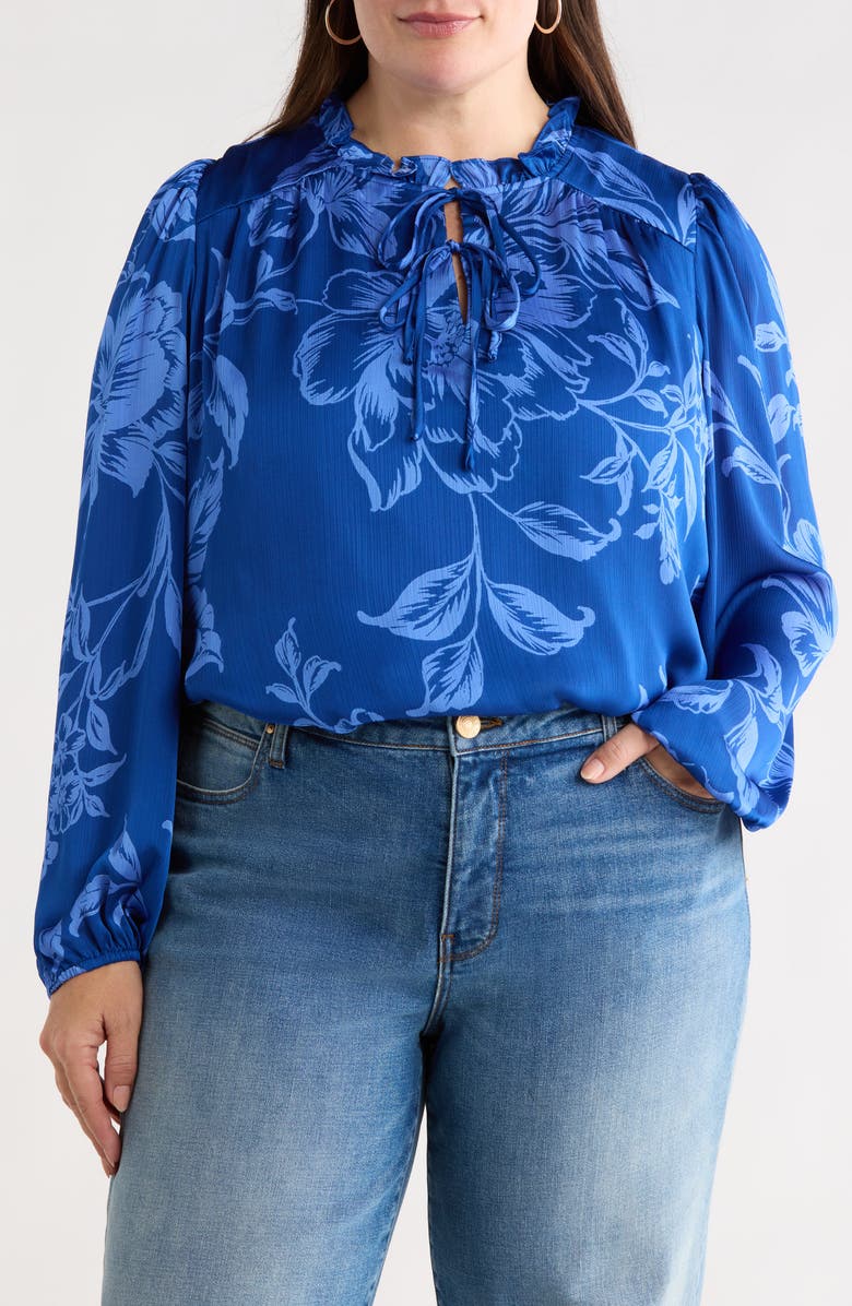 SUGARLIPS Ciara Floral Lindsey Ruffle Top, Main, color,