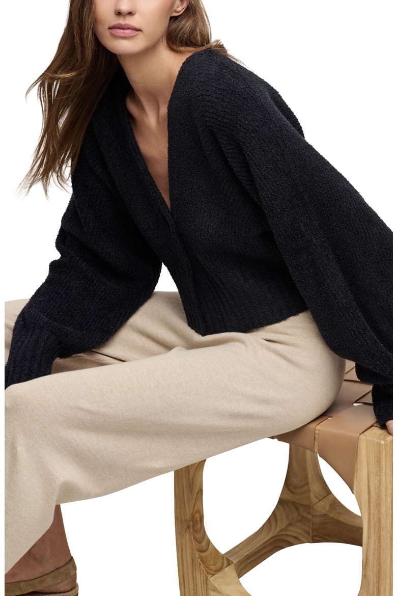 CozyChic® Lite® Crop Cardigan, Alternate, color, BLACK