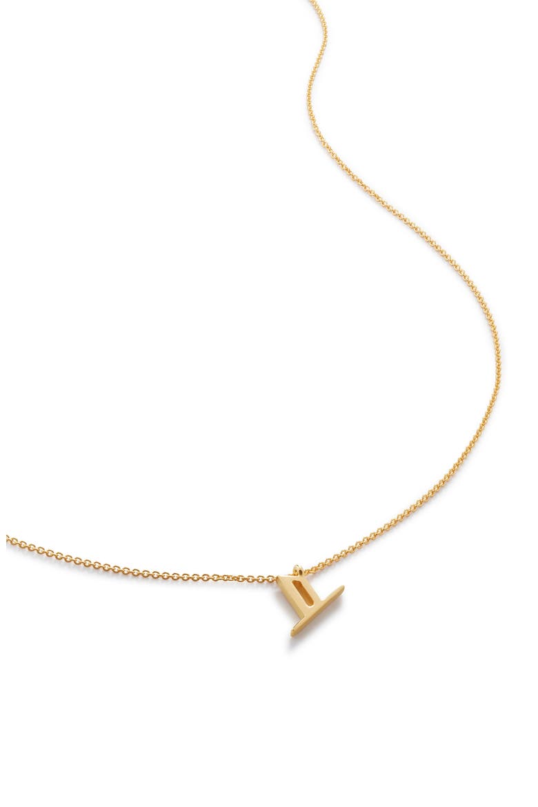 Initial Pendant Necklace, Main, color, 18CT GOLD VERMEIL/ SS- Y