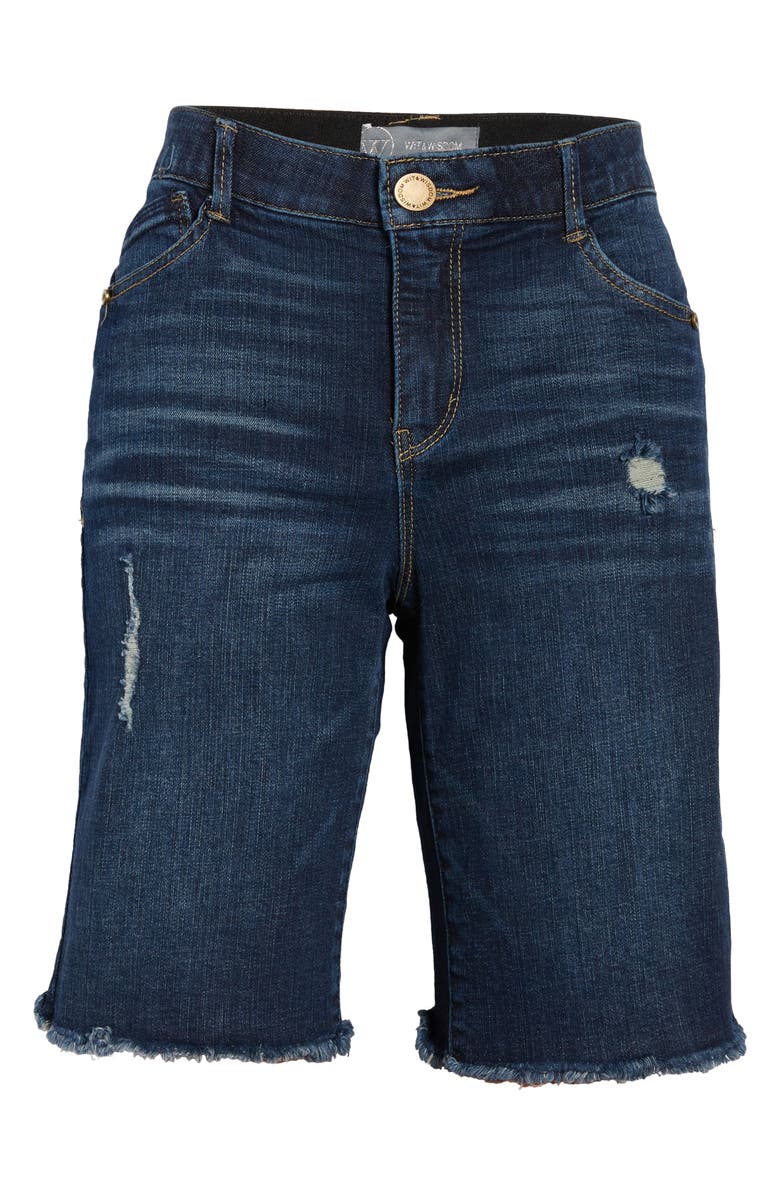 Wit & Wisdom 'Ab'solution High Waist Denim Shorts, Alternate, color, Blue Vintage