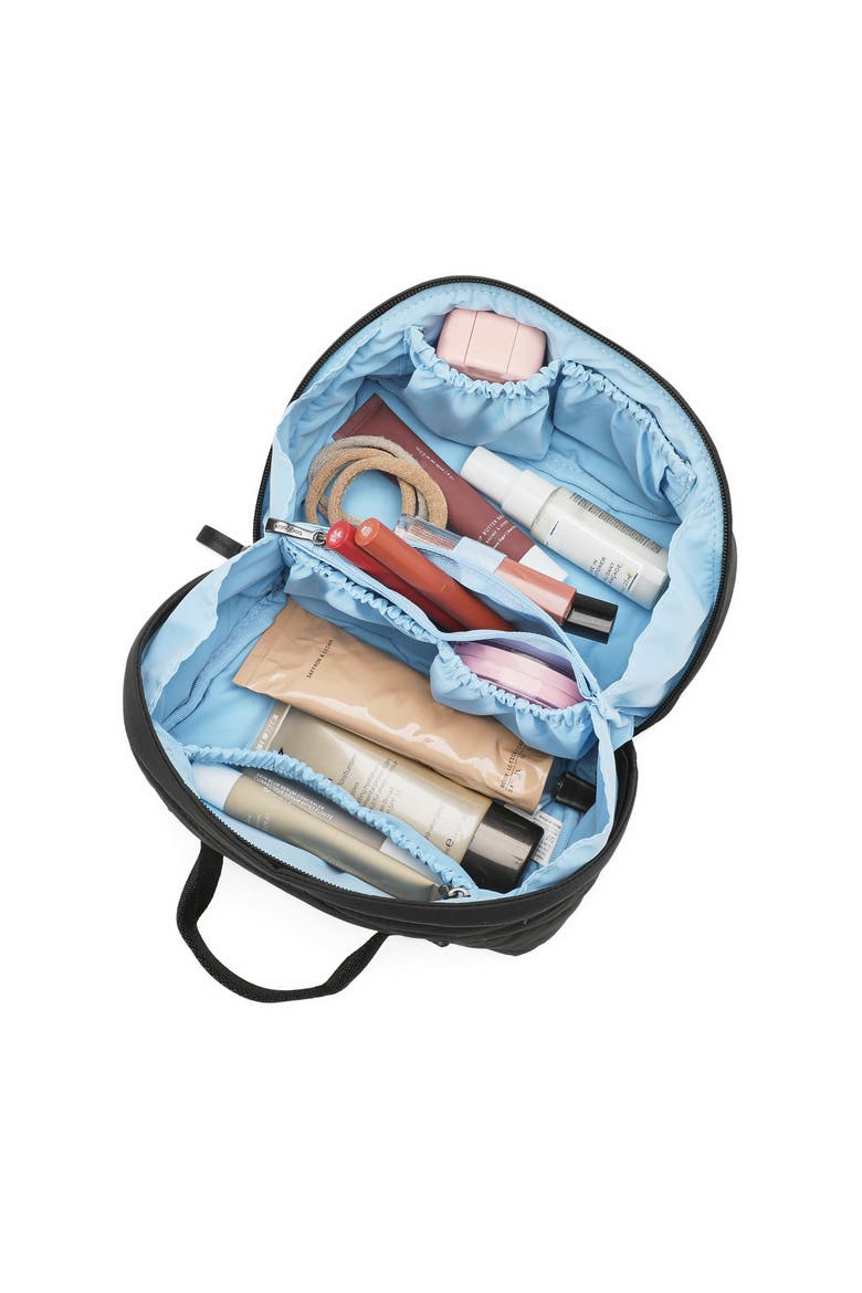 Set Wave Accordion Travel Organizer, Alternate, color, Black Wave Puff