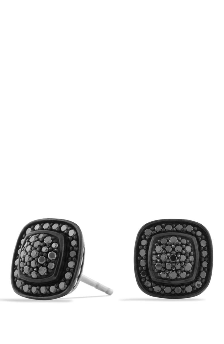 David Yurman 'Albion' Petite Earrings with Black Diamonds, Alternate, color, 
