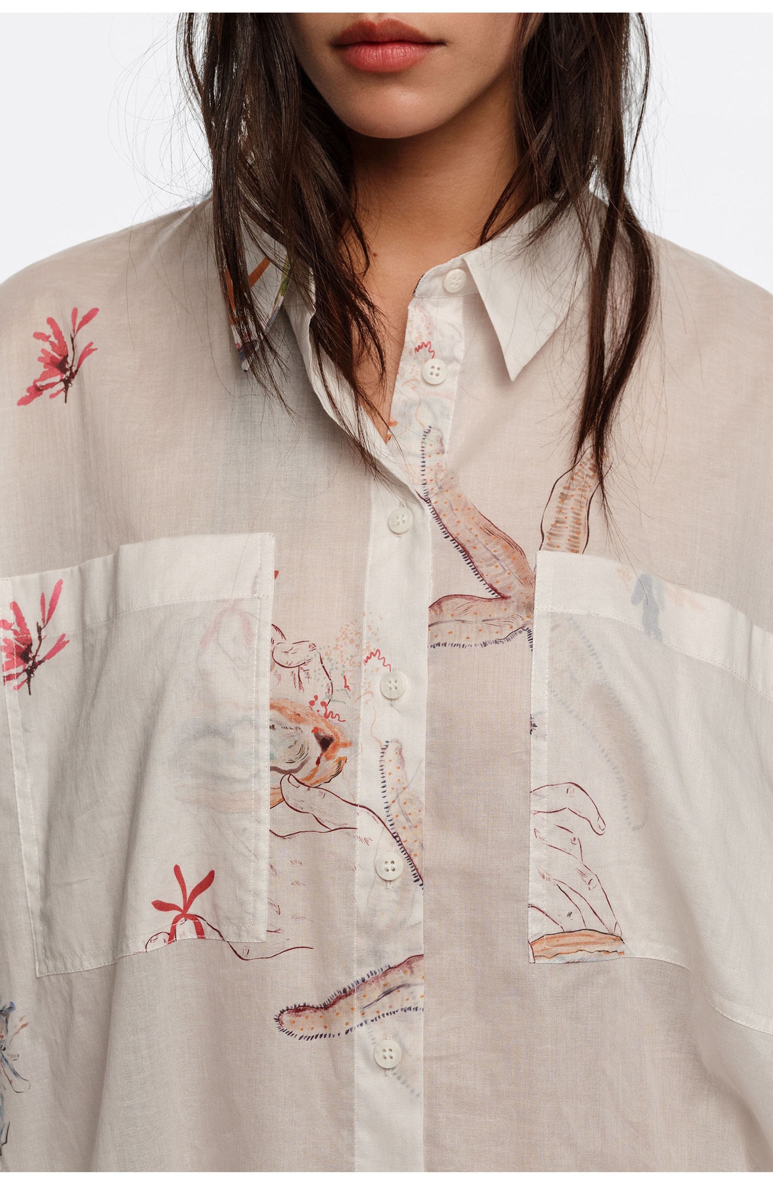 Seabed Cotton Oversize Shirt - image 2