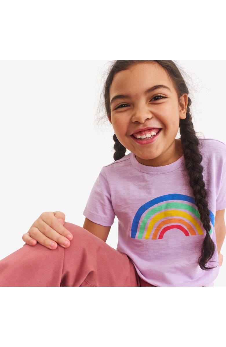 Primary Kids Cutout Rainbow Tee, Alternate, color, Hydrangea