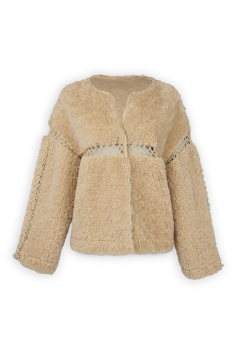 Reversible  Fleece Jacket, Alternate, color, CREAM