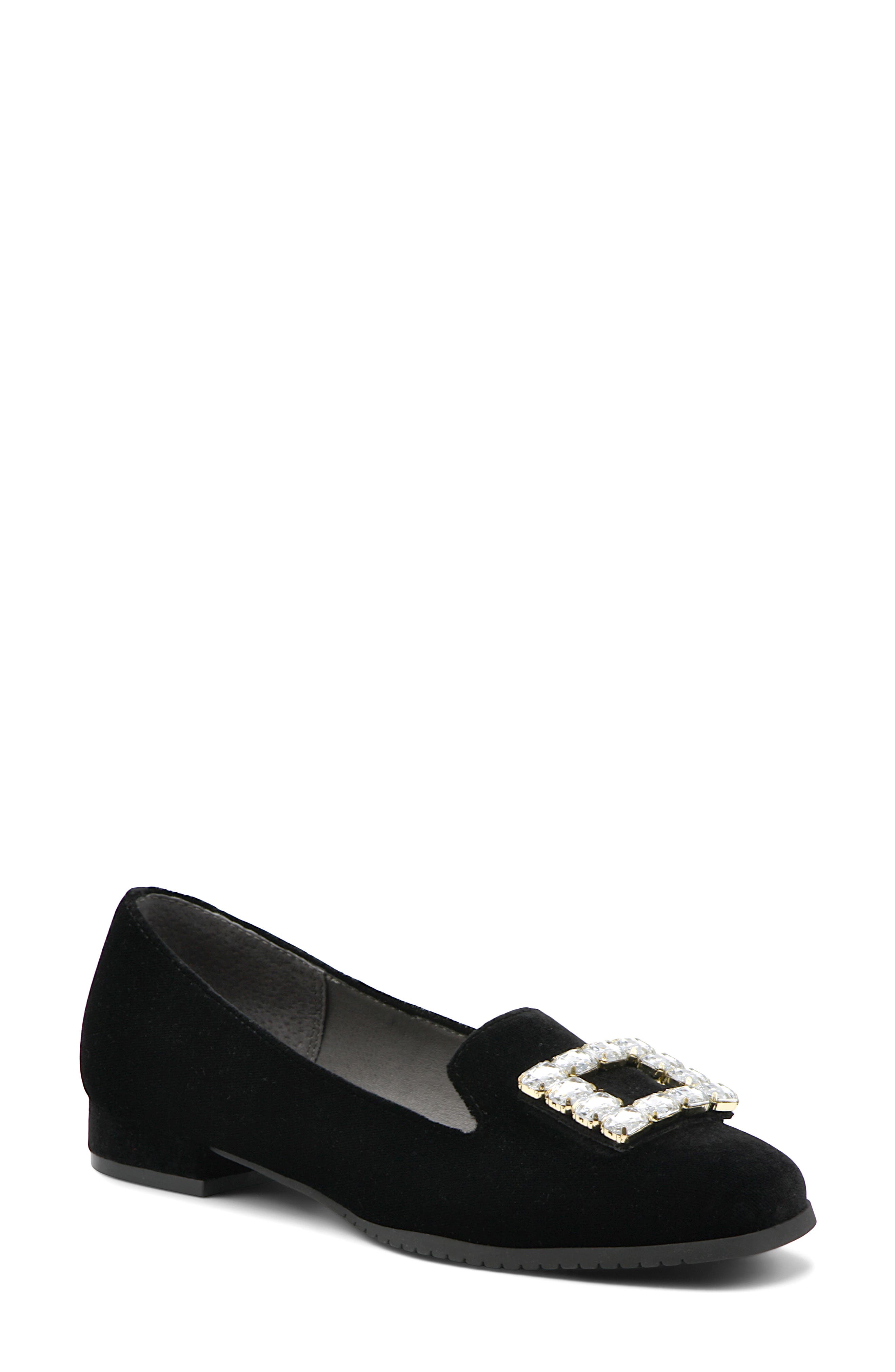 Adrienne Vittadini Vickee Embellished Velvet Loafer