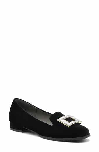 Adrienne Vittadini Vickee Embellished Velvet Loafer