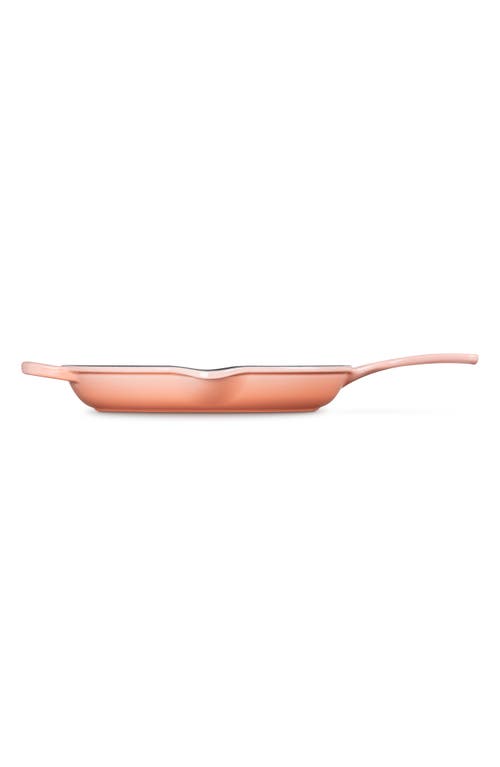 Le Creuset Signature Handle 10 1/4 Inch Enamel Cast Iron Skillet In Peche