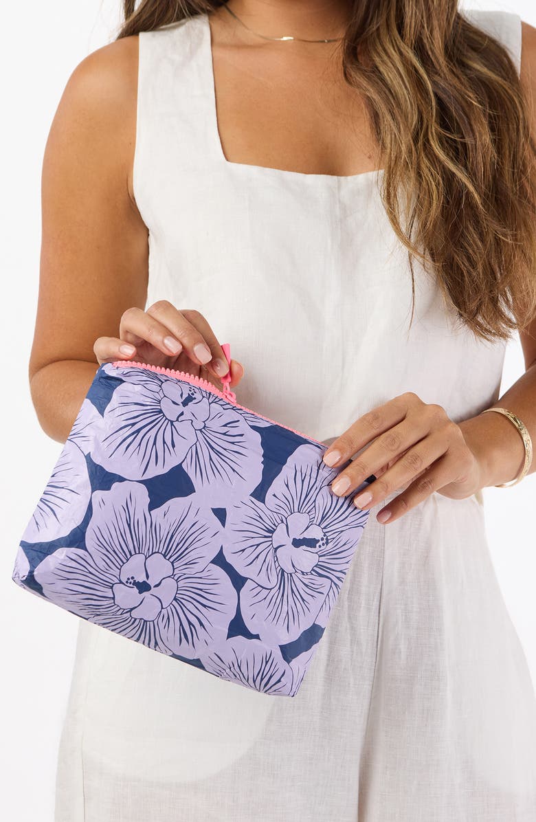 Aloha Collection Small Purau Water Resistant Tyvek<sup>®</sup> Zip Pouch, Alternate, color,