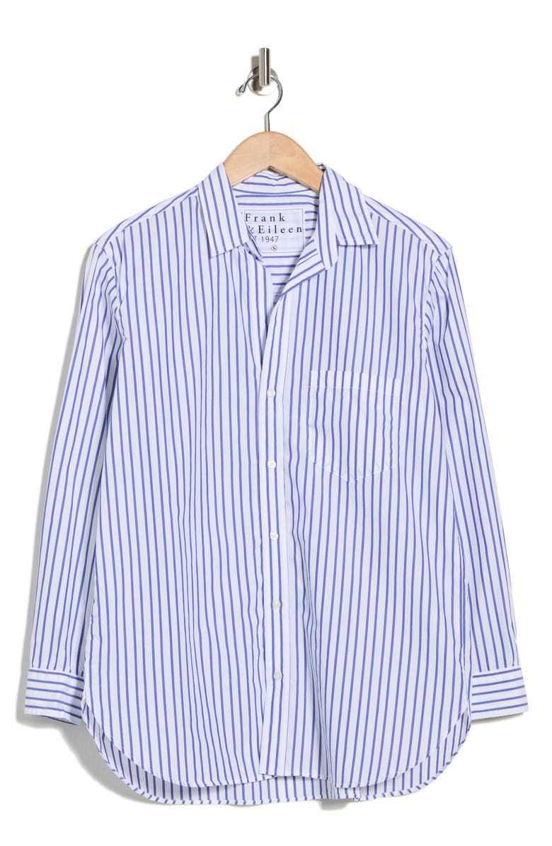 Frank & Eileen Relaxed Fit Cotton Button-Up Shirt, Main, color, White W/ Blue Stripe