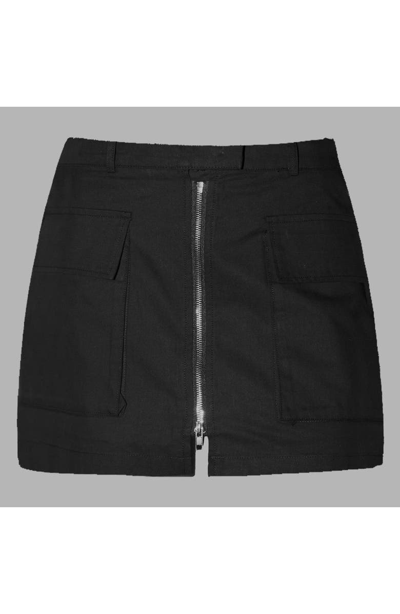 Blvck Paris Blvck Zipped Skirt, Alternate, color, Black