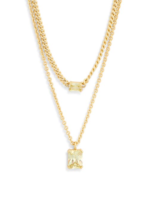 Crystal Layered Chain Necklace