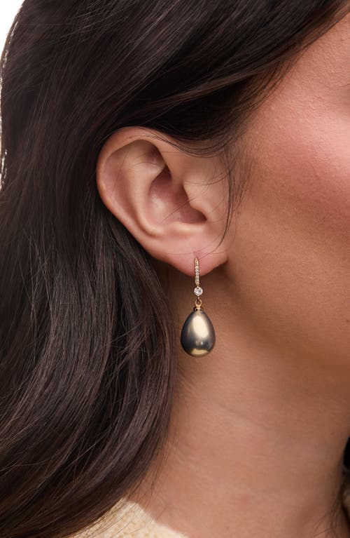 Saachi Faux Pearl Crystal Dangle Earrings In Green