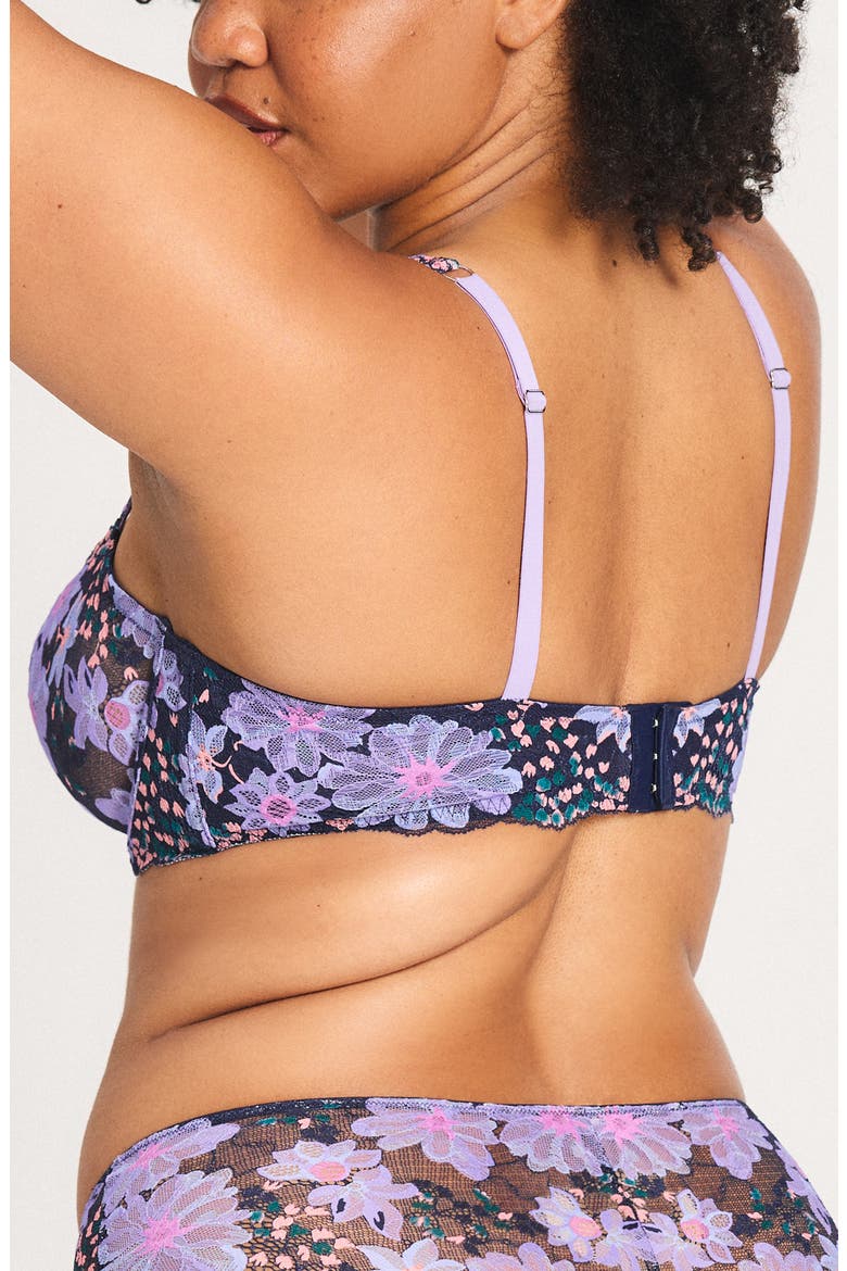 Fleur Fantasy Unlined Balconette Bra, Alternate, color, DARK AND STORMY BLUE