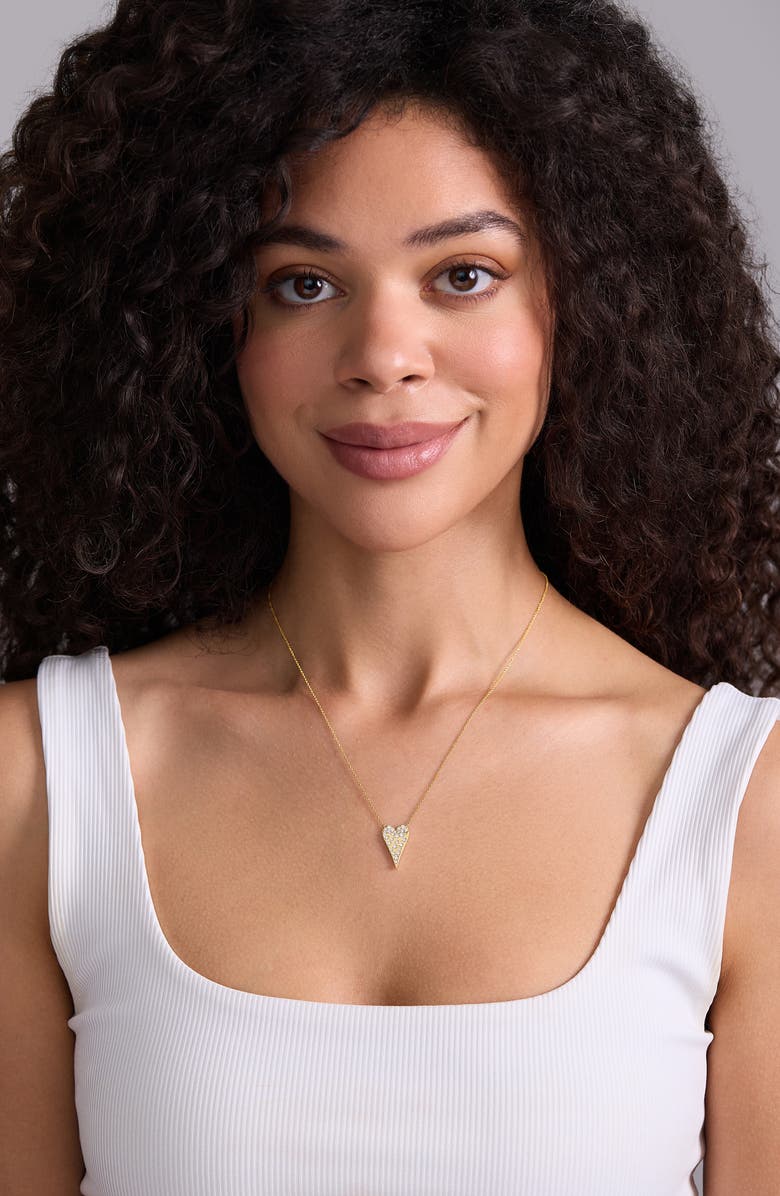 Bony Levy Kiera Diamond Heart Pendant Necklace, Alternate, color, 18Ky Gold