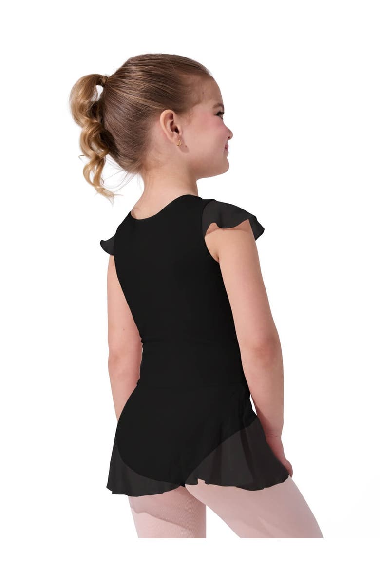 Flutter Sleeve Dress, Alternate, color, Black