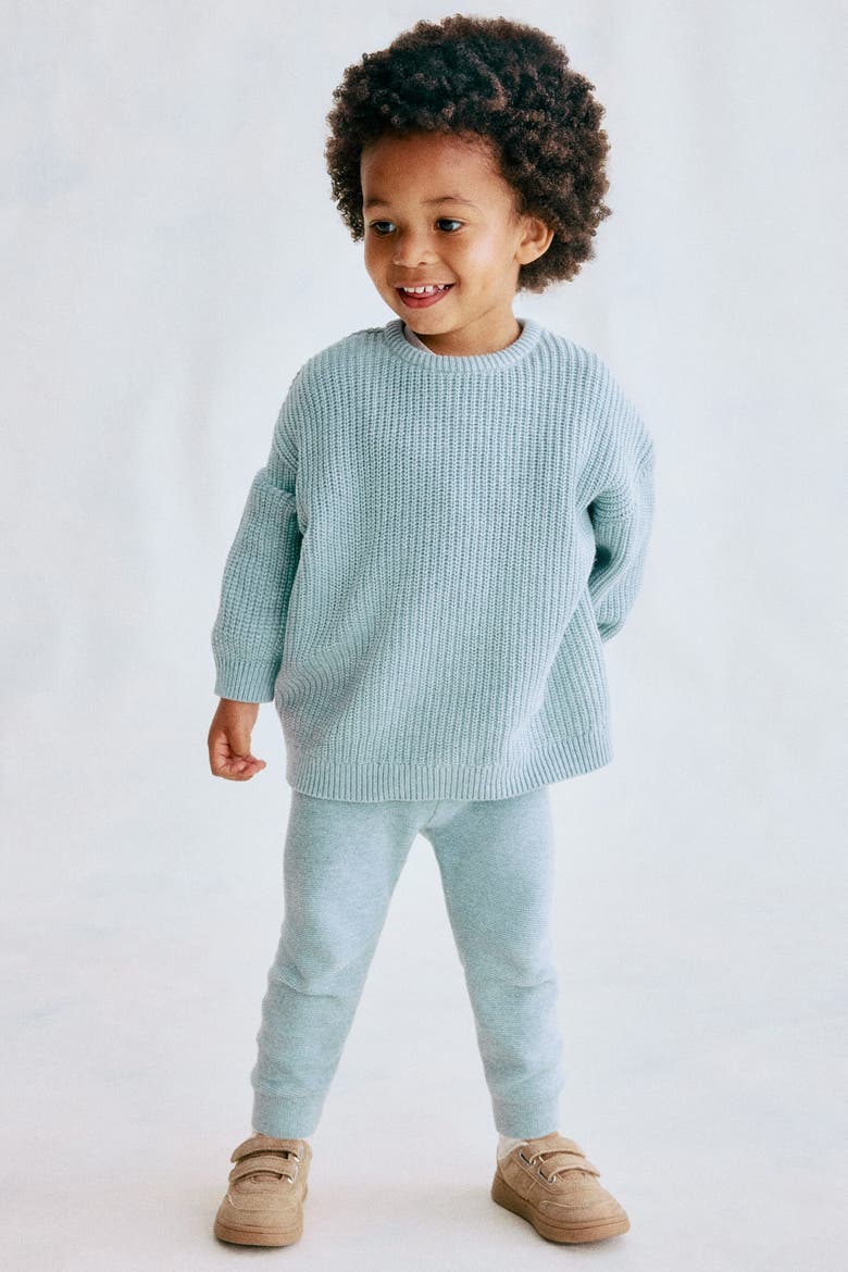 2-piece Cotton Knit Set, Alternate, color, Turquoise
