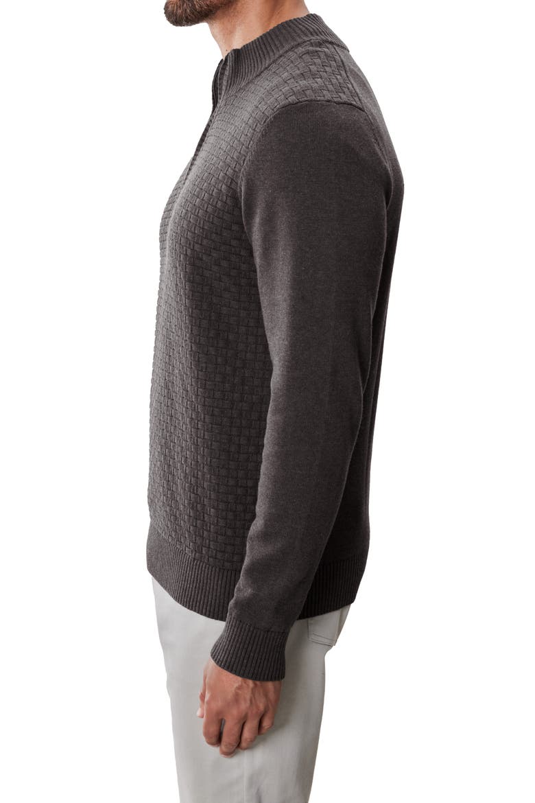 Gellar Half Zip Sweater, Alternate, color, CHARCOAL