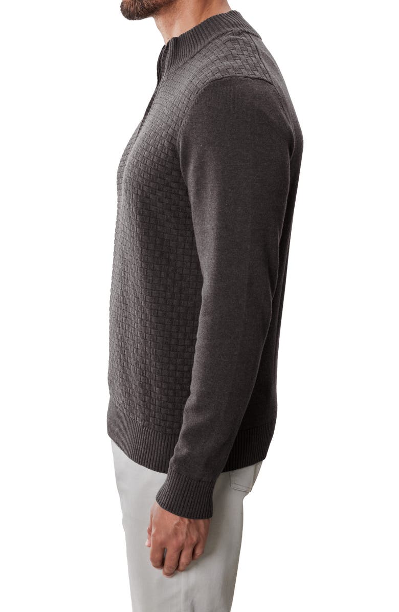 Robert Barakett Gellar Half Zip Sweater, Alternate, color, Charcoal