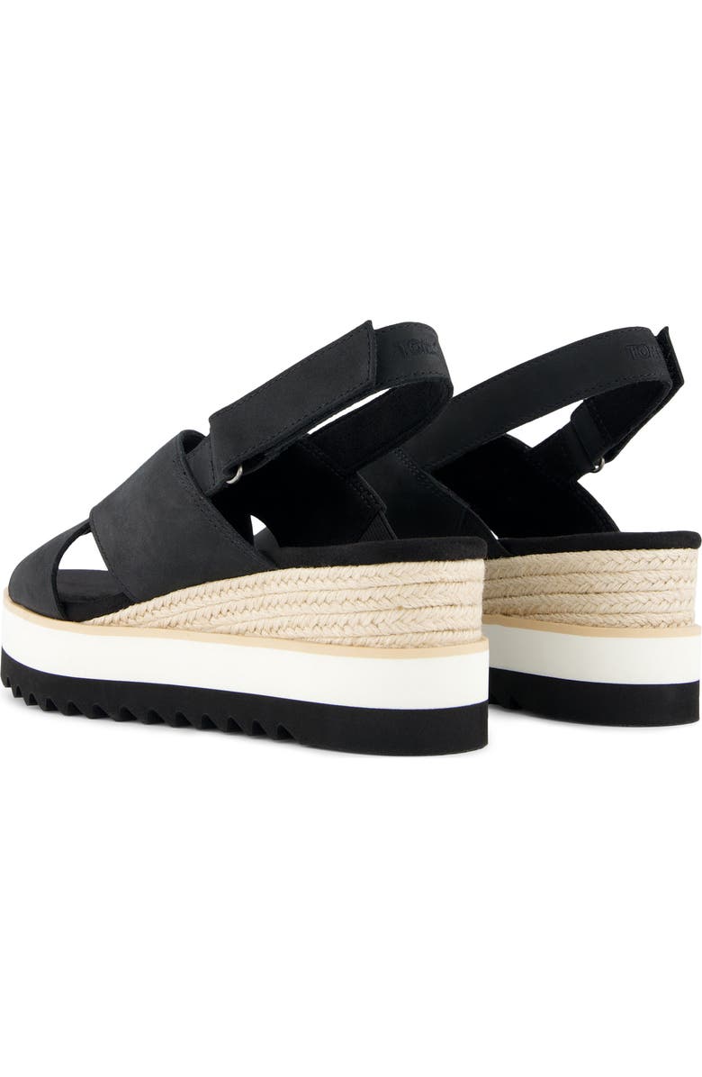 TOMS Diana Crossover Platform Wedge Sandal, Alternate, color,