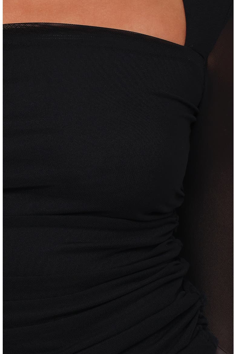 Cerys Mesh Crop Top, Alternate, color, BLACK