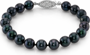 The Pearl Source 7.5-8.0mm Akoya Black Pearl Bracelet