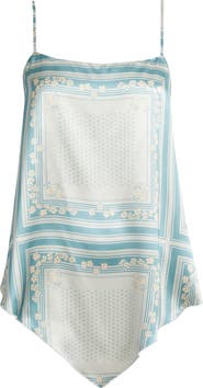 Reformation Esme Scarf Print Silk Camisole