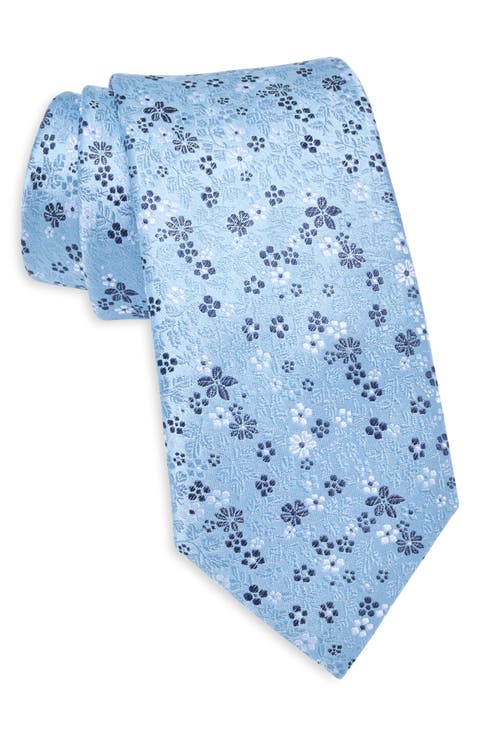 Floral Silk Jacquard Satin Tie