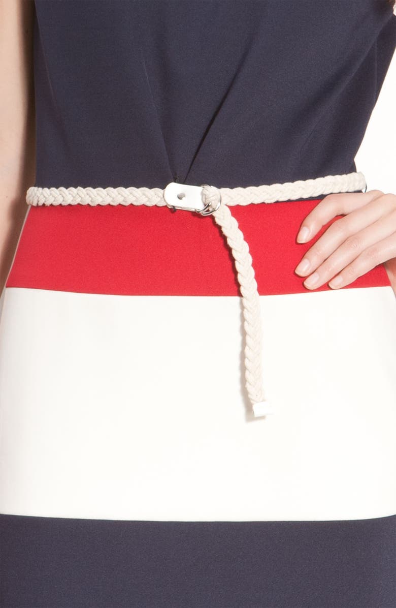 Maggy London Techno Stretch Colorblock Jersey Sheath Dress, Alternate, color, 