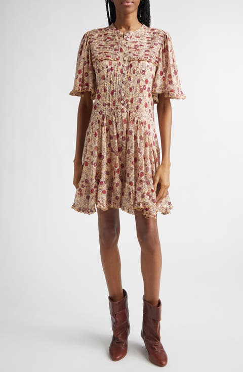 Daynia Floral Cotton Blend Dress