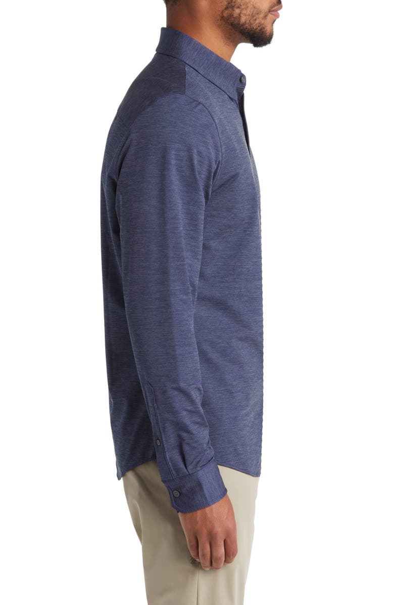 Rhone Commuter Slim Fit Button-Up Shirt, Alternate, color, Denim Blue Oxford