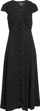 Nobody's Child Avery Polka Dot Midi Dress