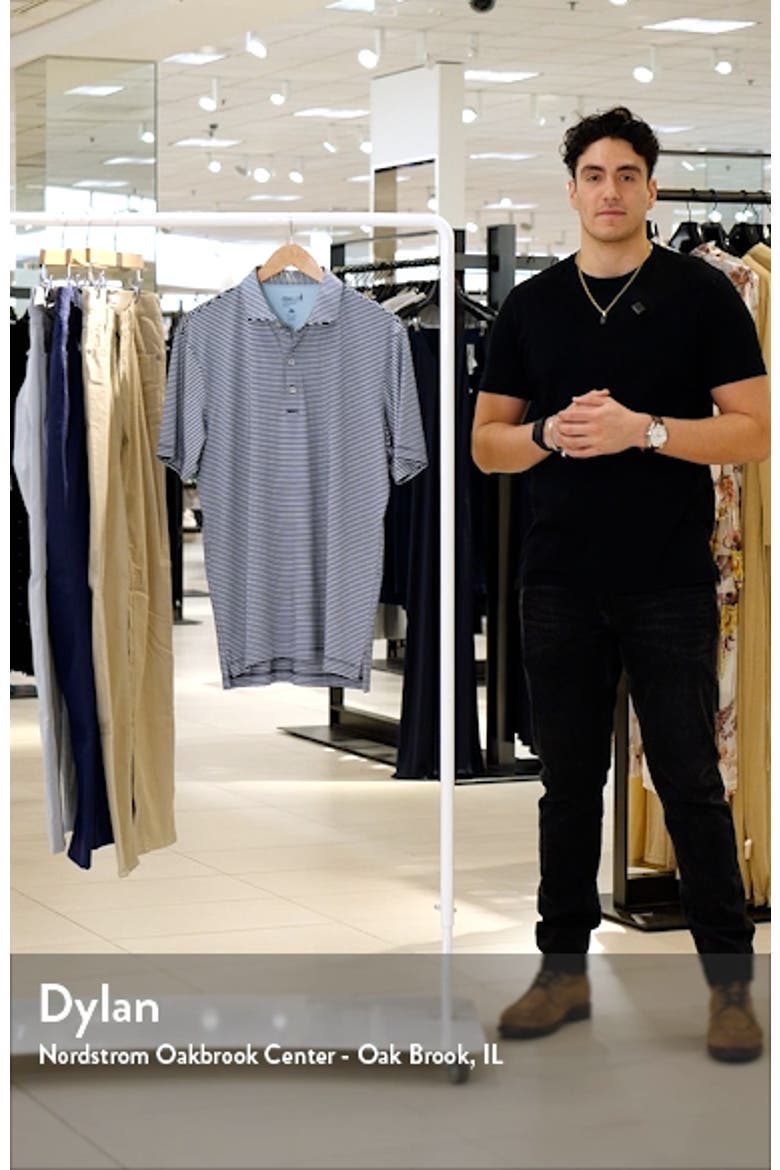 Michael Stripe Performance Golf Polo video