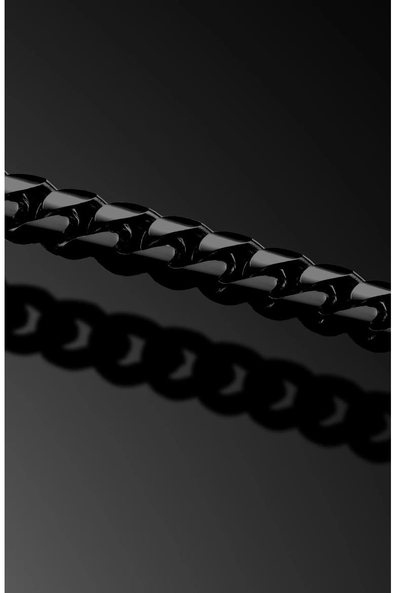 Men's Cuban Link Necklace, Alternate, color, BLACK