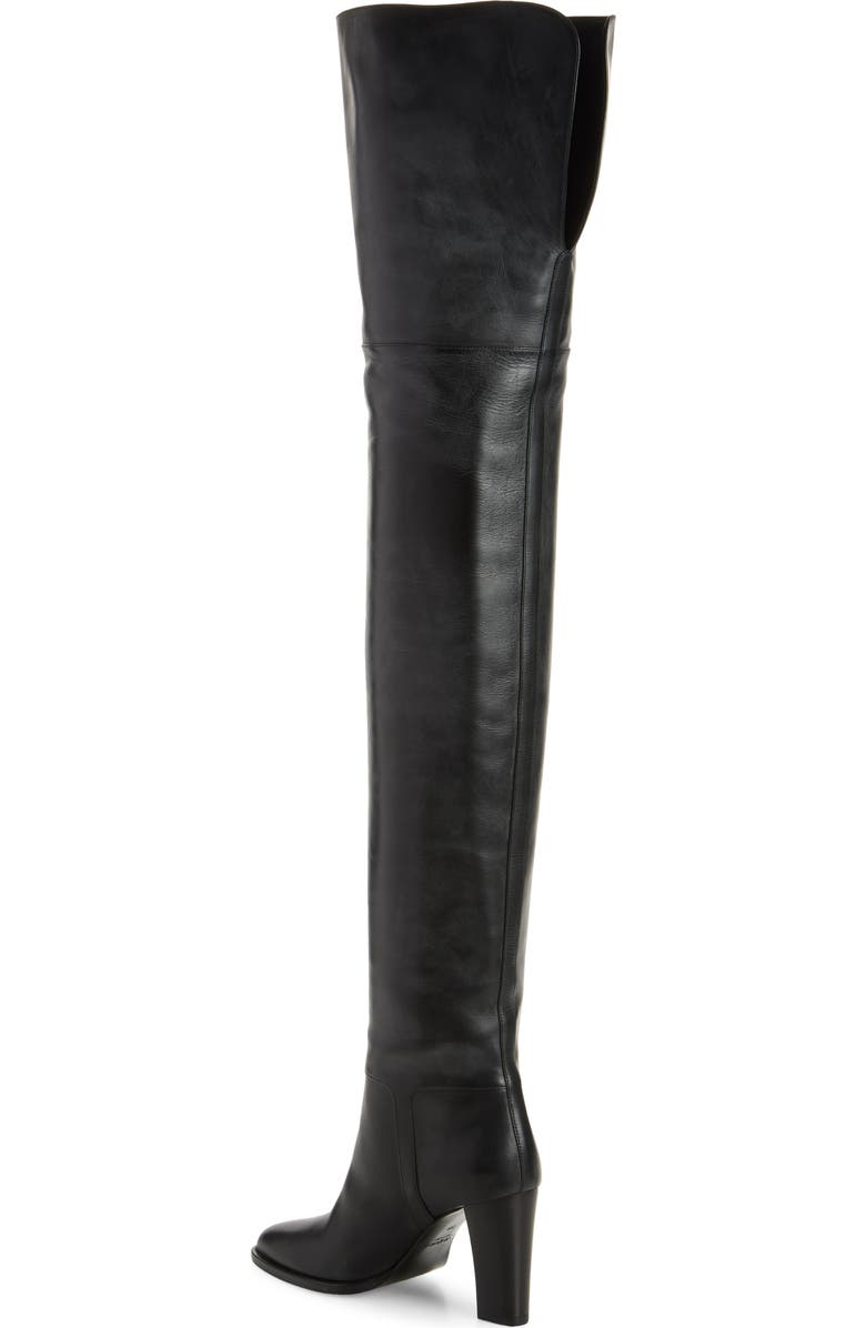 Saint Laurent Julia Divine Thigh High Boot, Alternate, color, Noir