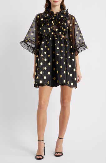 Sister Jane Swing Spot Organza Babydoll Minidress