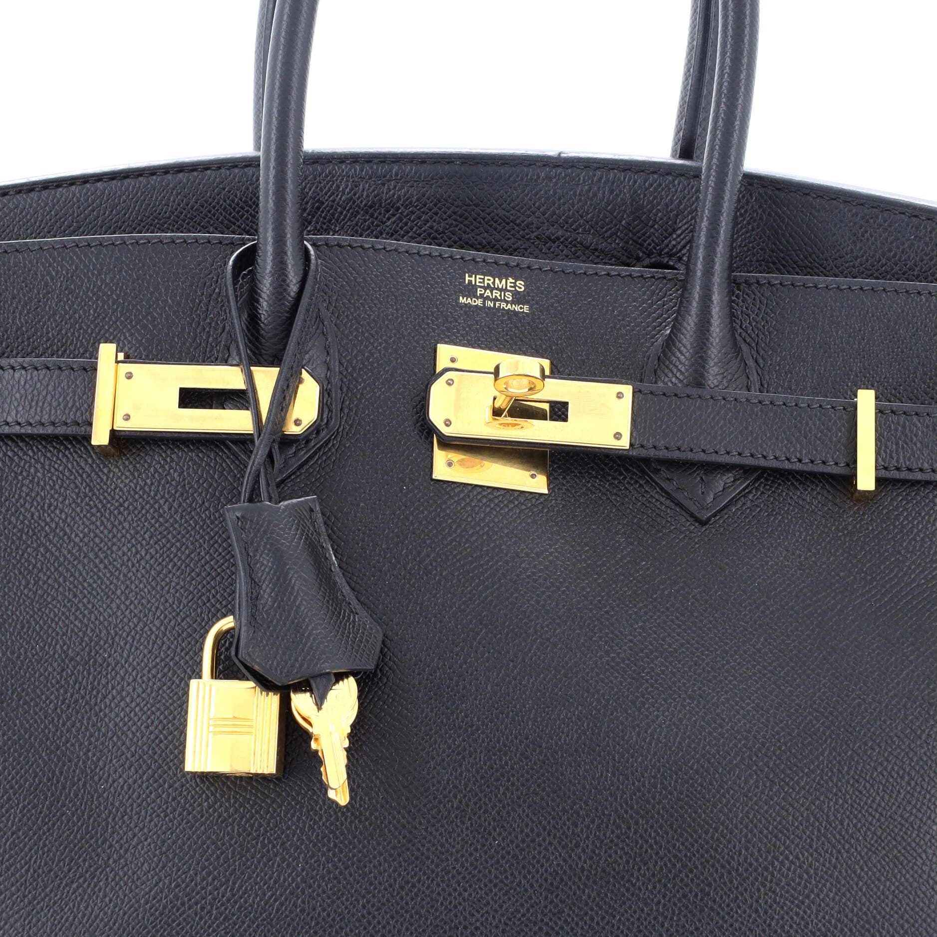 Pre-Owned Hermes Birkin Handbag Black Epsom with Gold Hardware 30, Alternate, color, 